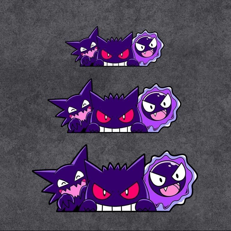 Anime Cosplay Pokemon - Leuke Pokemon Gengar Anime Autostickers voor