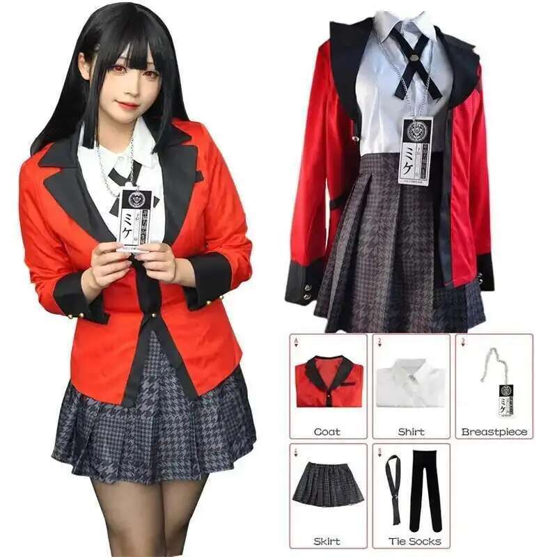 Anime Cosplay Japanese Girl - Anime Kakegurui Jabami Yumeko Cosplay Kostuum