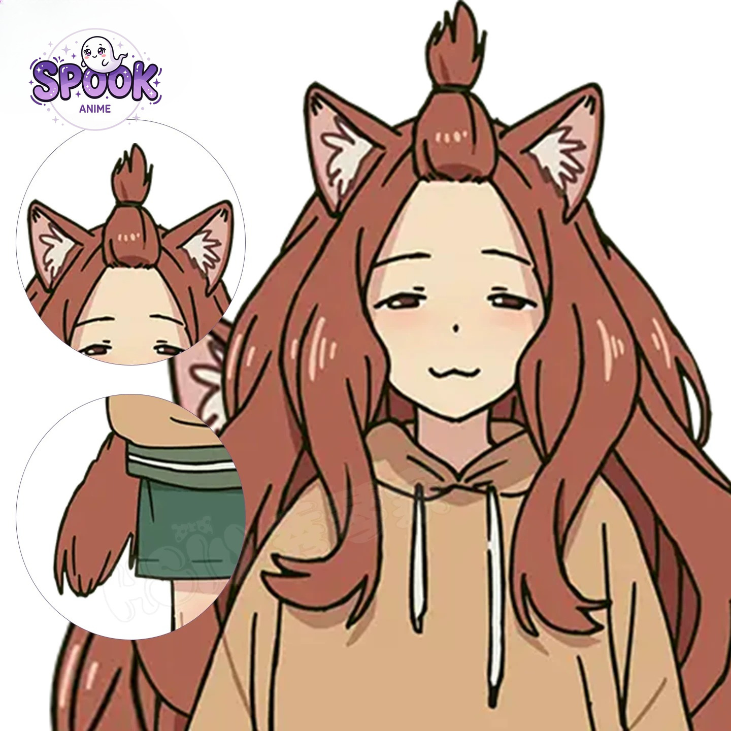 Anime Cosplay Long Hair - Bruine lange pruik Masuko Yaku Neko