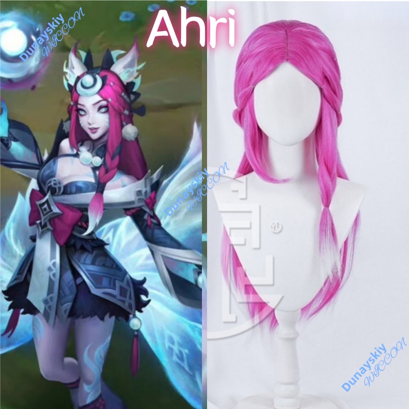 Anime Cosplay Long Hair - Negen Tailed Demon Fox Ahri Cosplay