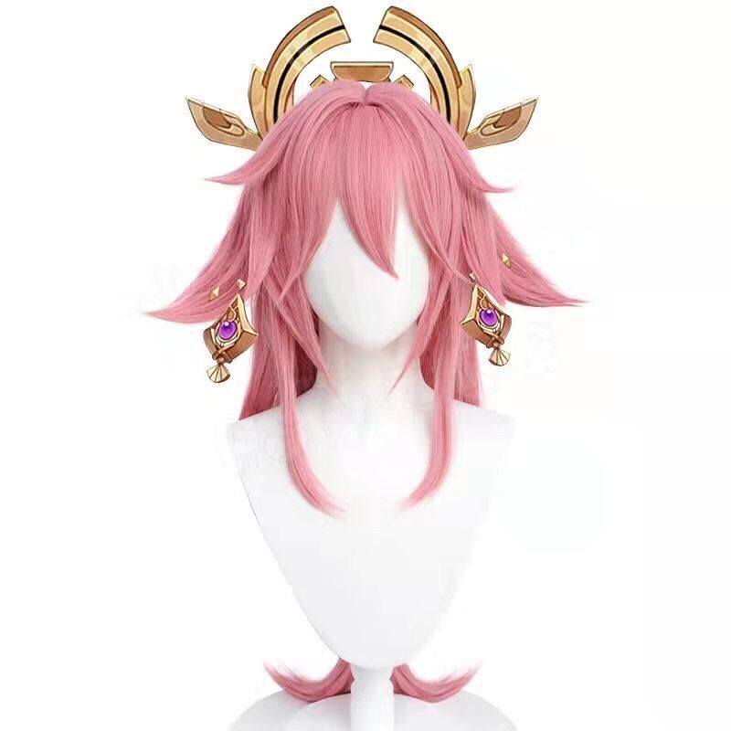 Anime Cosplay Realistic - Genshin Impact Yae Miko Cosplay Pruik