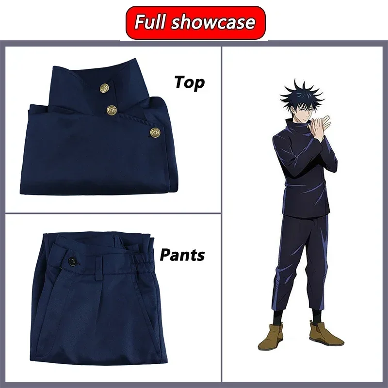 Jujutsu Kaisen Uniform - Fushiguro Megumi Cosplay Kostuum Pruik Anime