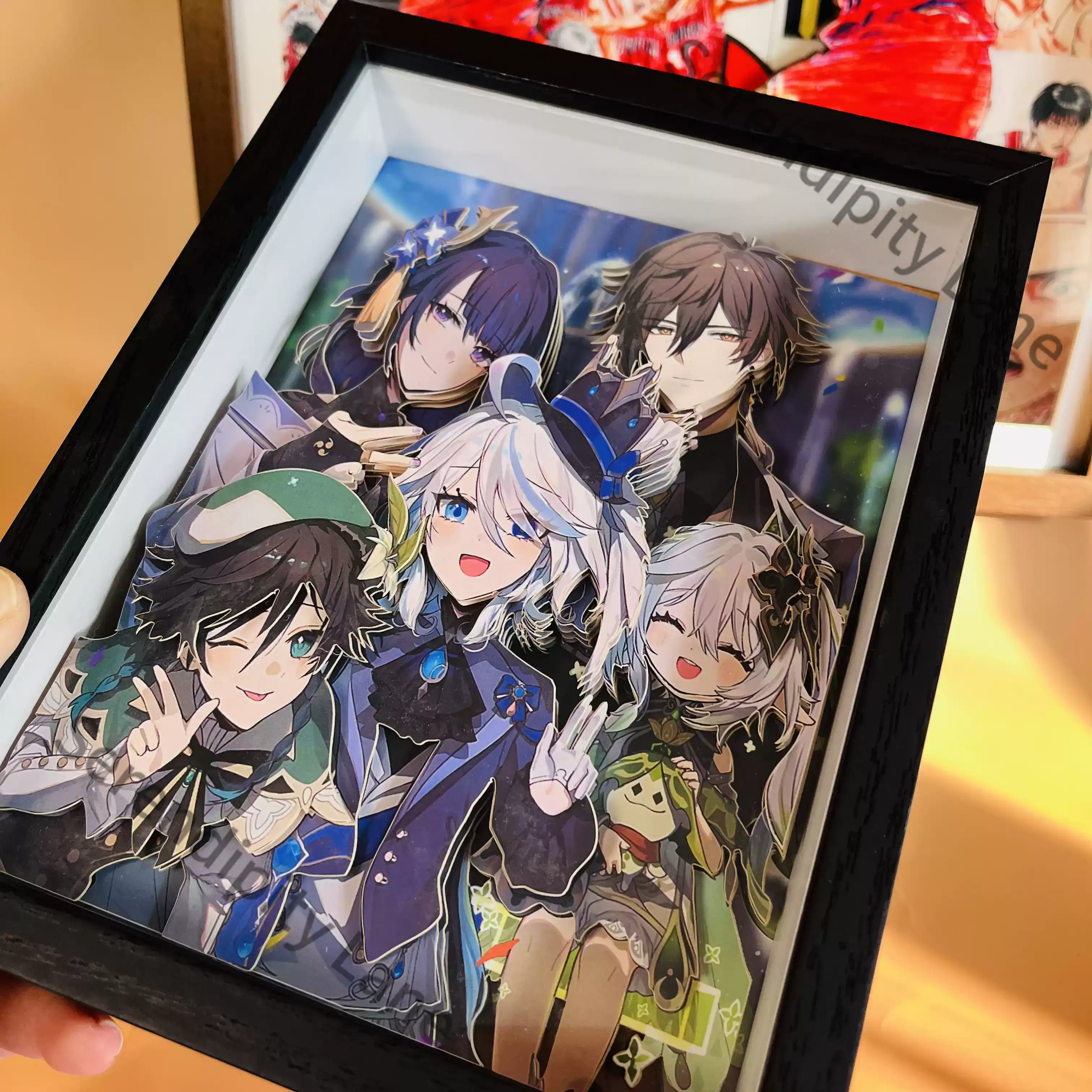 Anime Cosplay Wallpaper - Genshin Impact Cosplay 3D Paper Art