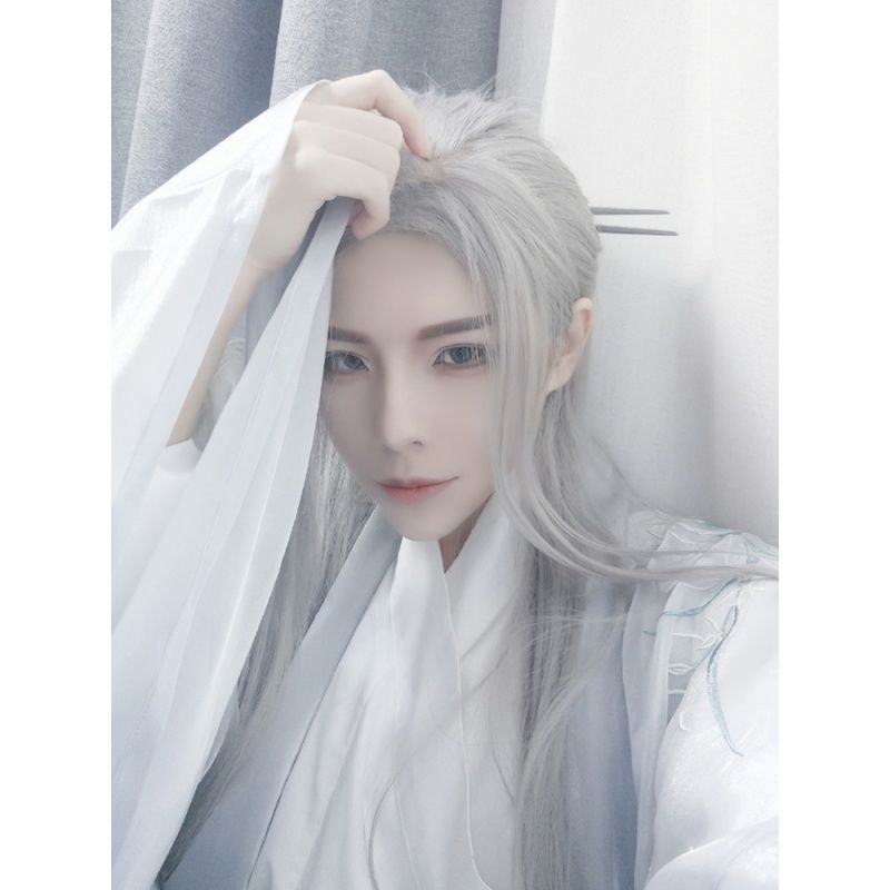 Mannen Hanfu Lang Recht Haar A - Anime Cosplay Long Hair recensie en prijs