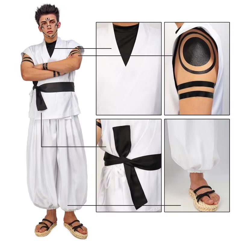 Ryomen Sukuna Cosplay Kostuum  - Jujutsu Kaisen Uniform recensie en prijs