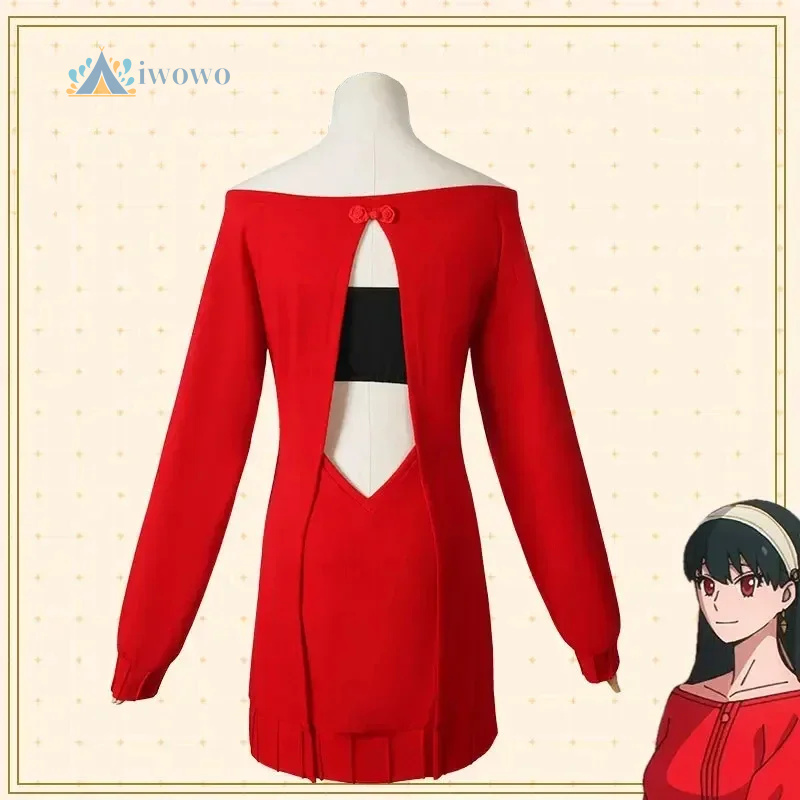 Yor Forger Cosplay Lange Rode  - Anime Cosplay Yor recensie en prijs