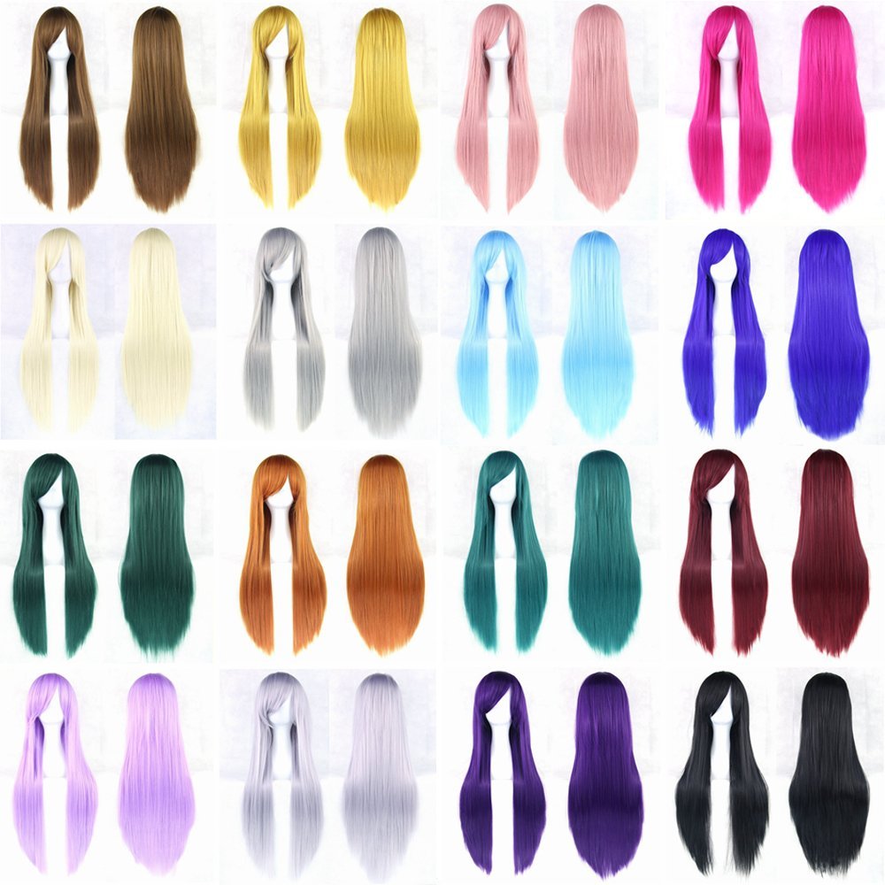 80 cm lange rechte natuurlijke - Cosplay Anime Female Characters recensie en prijs